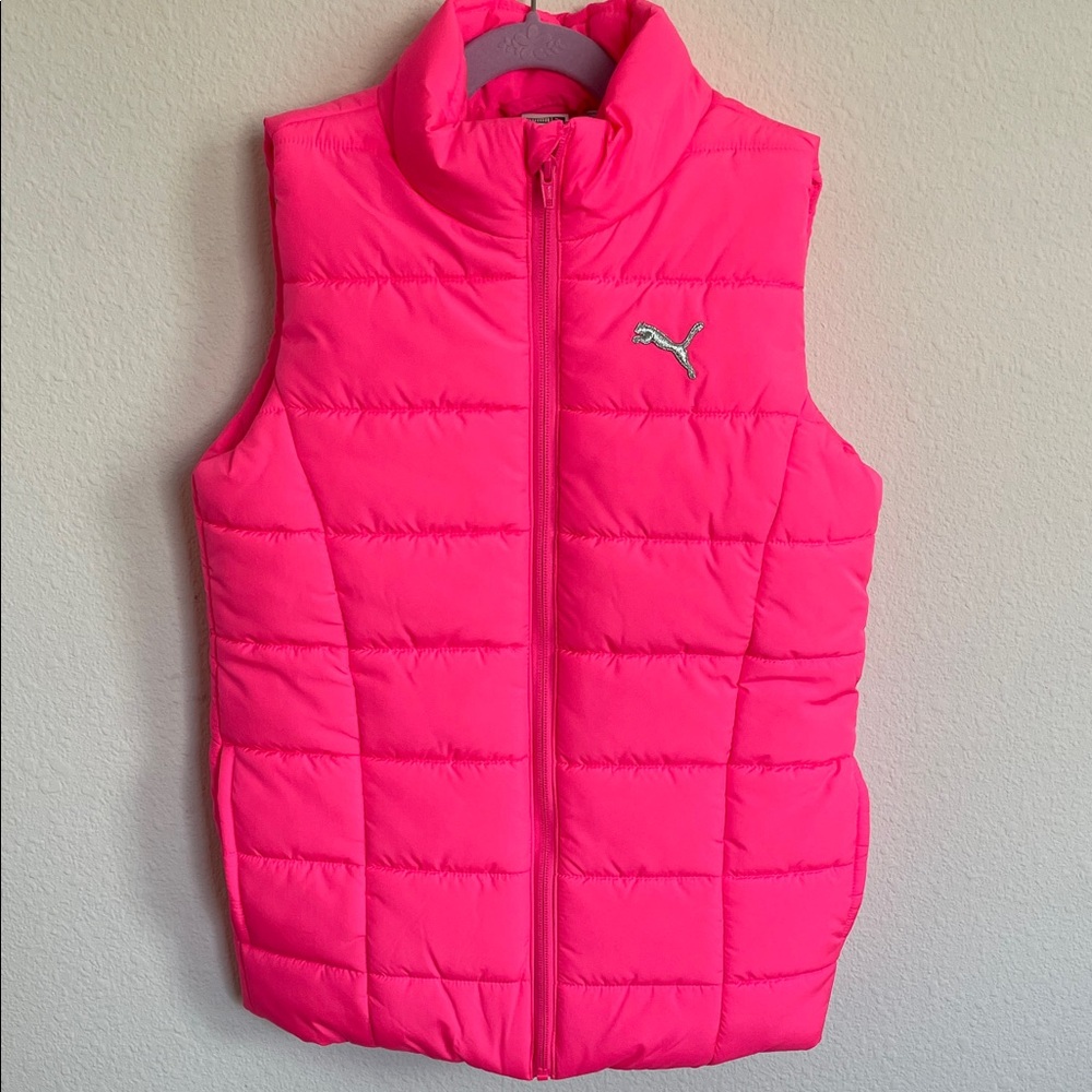 Puma Neon Pink Quilted Vest